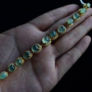 Cert'd Fine Natural A Icy Translucent Jadeite Jade Necklace Oval Cabochon 13pcs